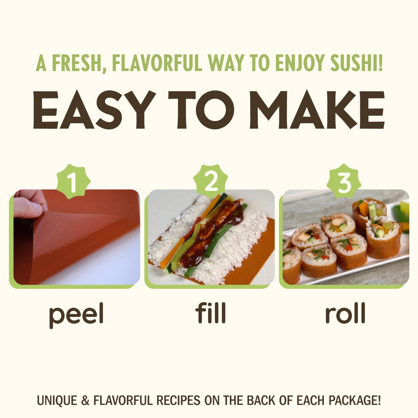 Barbecue Sushi Wraps (20 Count) - Vegan, Gluten-Free, Plant-Based Low-Carb Wraps - Non-GMO, Paleo Seaweed Alternative with Smoky BBQ Flavor