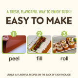 Barbecue Sushi Wraps (20 Count) - Vegan, Gluten-Free, Plant-Based Low-Carb Wraps - Non-GMO, Paleo Seaweed Alternative with Smoky BBQ Flavor