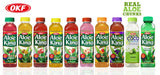 OKF Aloe Vera King Drink, Flavors includes Coco, Original, Grape, Mango, Pineapple, Watermelon, Pomegranate, Gold Kiwi, Peach, and Strawberry (10