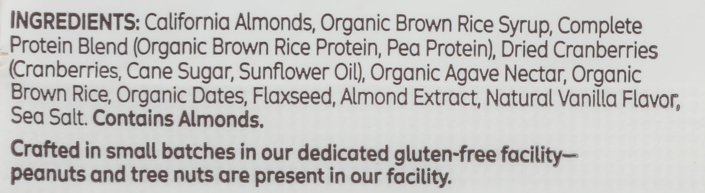 The GFB, Bar Cranberry Toasted Almond, 2.05 Ounce