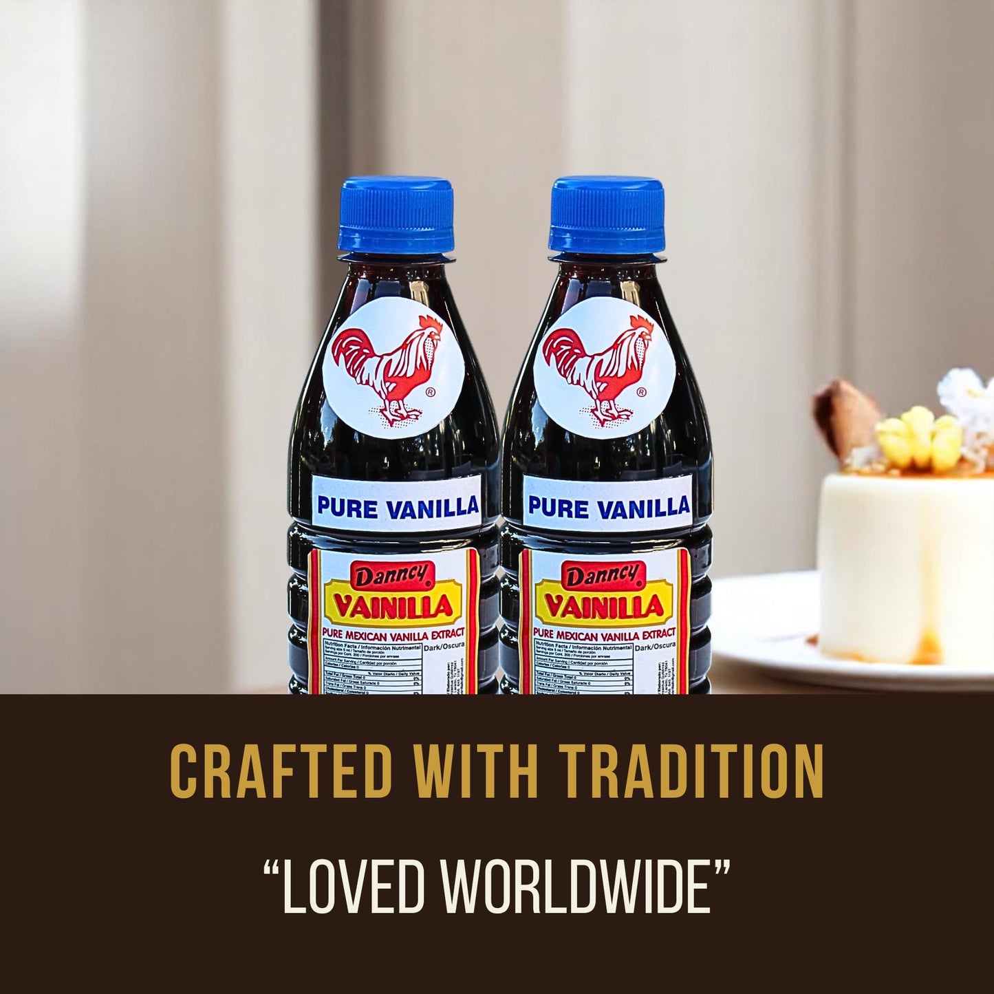 Danncy Vanilla Dark 12 fl oz (355 mL) 2 Pack - Authentic Mexican Vanilla Flavor