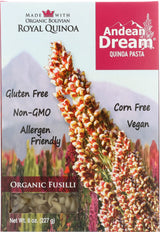 Andean Dream Fusilli Quinoa Pasta Gluten Free (12x8 Oz)10