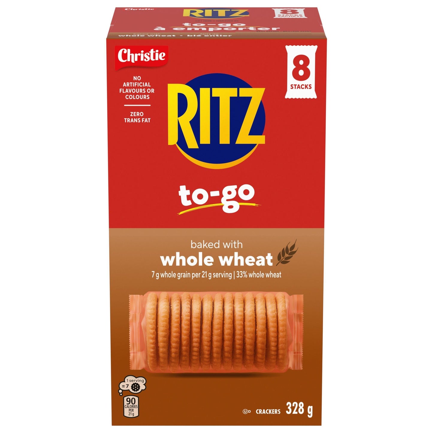 Ritz Whole Wheat Crackers To-Go, Individually Wrapped Crackers - 328g/11.5 oz