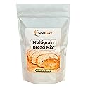 Molibake Multigrain Bread Mix - Premium All-Natural Baking Mix for Bread Machine and Oven - 15 oz - Gourmet Blend with Sunflower Seeds, Brown Flax, Pumpkin Seeds, Oat Flakes, Rye, Barley Malt, Wheat Bran - Easy-to-Use Bread Maker Mix for Homemade Baking