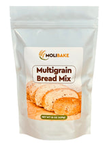 Molibake Multigrain Bread Mix - Premium All-Natural Baking Mix for Bread Machine and Oven - 15 oz - Gourmet Blend with Sunflower Seeds, Brown Flax, Pumpkin Seeds, Oat Flakes, Rye, Barley Malt, Wheat Bran - Easy-to-Use Bread Maker Mix for Homemade Baking