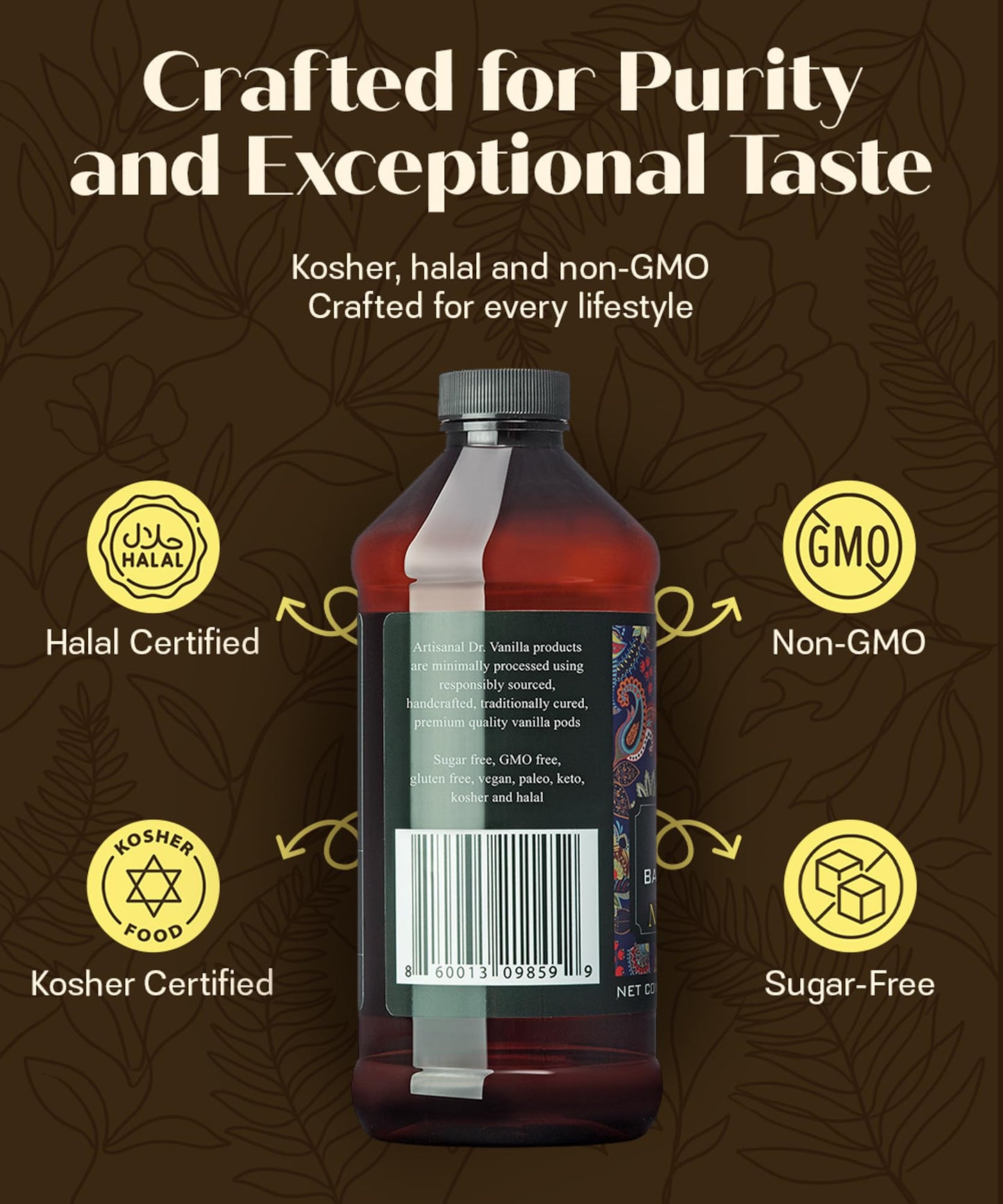 Premium Baking Vanilla Flavor, 16 fl oz - alcohol?free, Madagascar Bourbon vanilla, sugar?free, GMO?free, gluten?free, vegan, paleo, keto, kosher