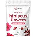 Organic Hibiscus Flowers, 2lbs (450+cups) | Flor de Jamaica, Loose Leaf Tea for Hibiscus Tea Bags | Cut & Sifted Dried Leaves | Caffeine Free