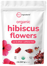Organic Hibiscus Flowers, 2lbs (450+cups) | Flor de Jamaica, Loose Leaf Tea for Hibiscus Tea Bags | Cut & Sifted Dried Leaves | Caffeine Free