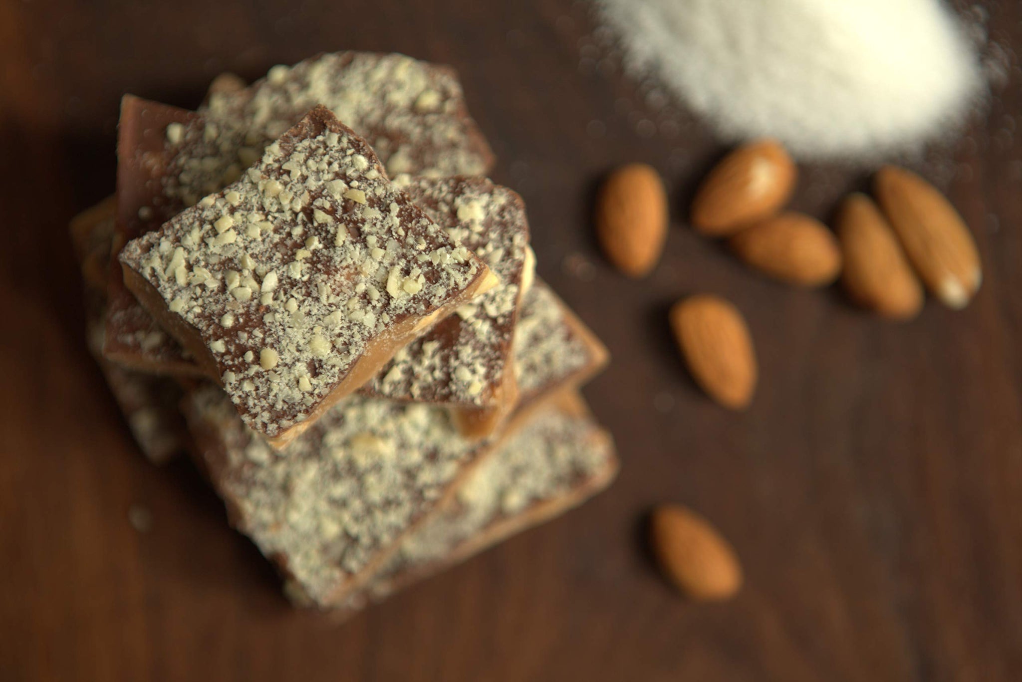 Denver Gold English Toffee - A Handmade Blend of Decadent Chocolate and Delicious Almond Crunch.