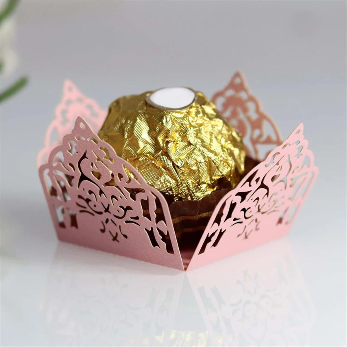 chocolate bar wrappers 100pcs Flower Chocolate Wrappers Paper Candy Box Bar Wedding Favors And Gifts Party Supplies Birthday(Gold)