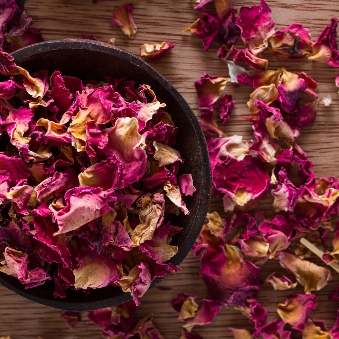 Olive & Vine Rose Petals, Floral Aroma, For Teas & Desserts, Rich Tradition, Authentic Taste, For Global Recipes (0.4 Ounce)