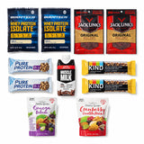 BroBox High Protein Snack Gift Box - Variety Pack with 2 Jack Link’s Beef Jerky, 2 Pure Protein Bars, 2 KIND Fruit & Nut Bars, 2 BE KIND Bars, 2 Whey