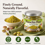 Sanniti Pistachio Flour, 3.5 oz - Fine Pistachio Blend for Baking & Cooking - 100% Pure Pistachios - Product of Italy