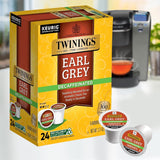 Twinings Decaf Earl Grey K-Cup Pods for Keurig, Decaffeinated Black Tea Flavoured with Citrus and Bergamot, 24 Count (Pack of 2)