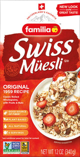 Familia Swiss Muesli Cereal, Original Recipe with Fruit and Nuts - Enjoy Hot, Cold or as Overnight Oats, 12 oz (Pack of 1)