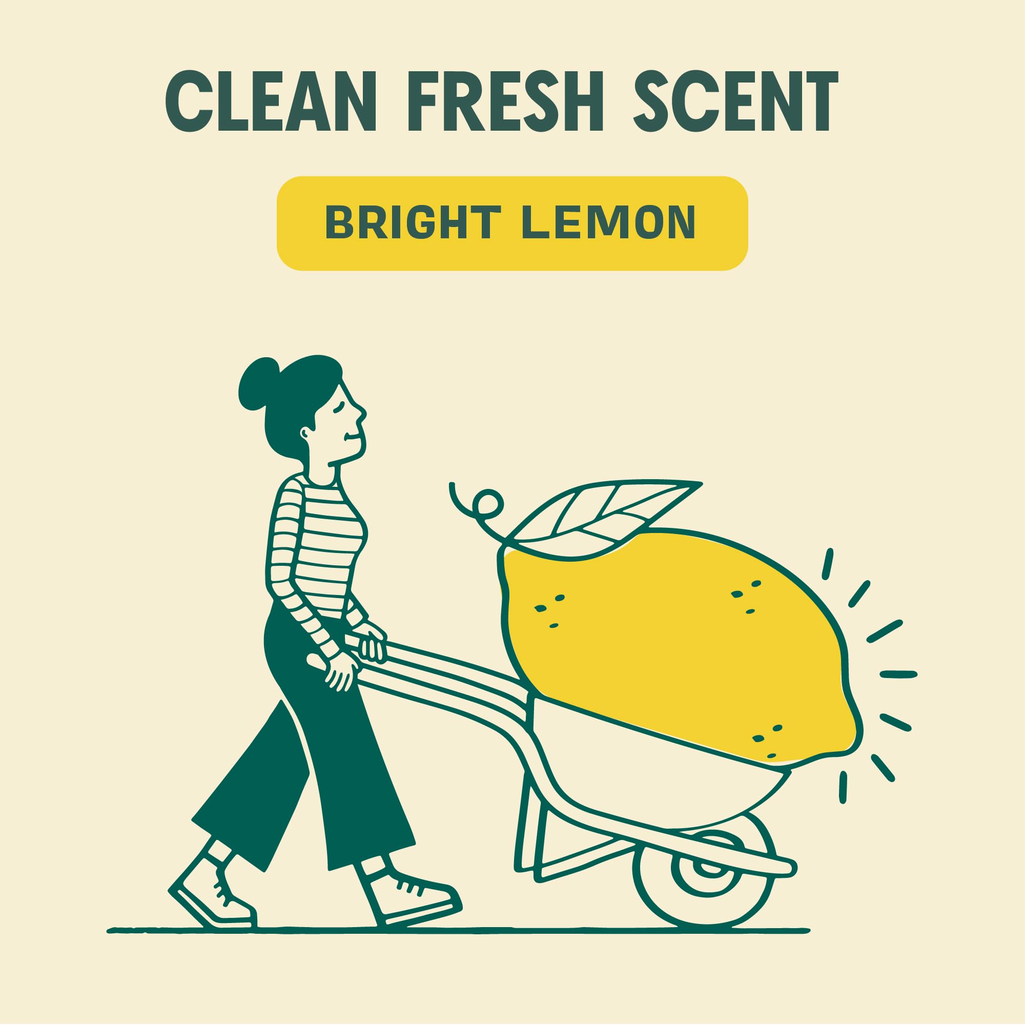 Aunt Fannie's Ultra Concentrated Floor Cleaner Vinegar Wash, Multi-Surface Solution For Mopping, Value Size, Bright Lemon Scent, 64 oz