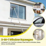 20FT High Ceiling Duster Kits with 3-12 Ft Extension Pole, Fan Blade Cleaner, Cobweb Duster, Window Squeegee Kit, Spider Web Brush for High Window