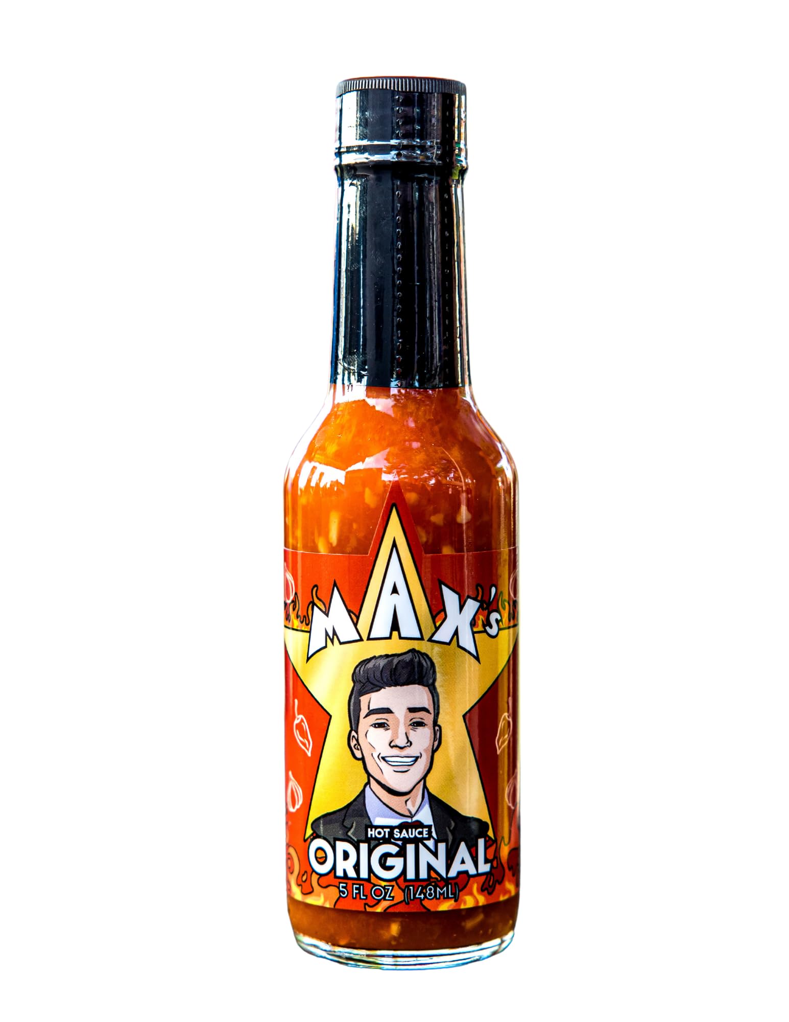 Max Flame-ous Original Hot Sauce - Sweet & Fruity Garlic Habanero Blend with Carrot & Onion | Thick Sauce | Medium Heat | All Purpose Flavor Booster |