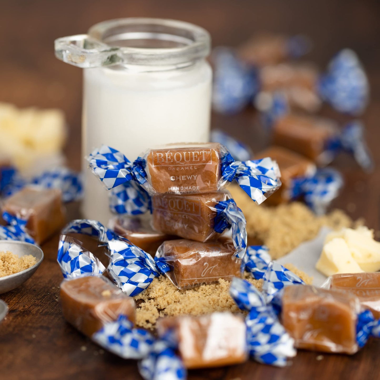 Béquet Caramel - Chewy - Gourmet Caramel Candy - Caramel Candy Individually Wrapped - Made in Montana - Kosher (Star D) and Gluten Free - 8 oz Gift