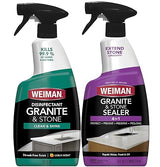 Weiman Disinfecting Granite & Stone Daily Cleaner and Sealer Kit - For Granite, Marble, Quartz, Quartzite, Slate - 24 oz Daily Kitchen Countertop