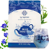 LA MOON TEA Blue Thai Tea Mix - Traditional Loose Leaf Thai Tea Mix from Butterfly Pea Flower and Assam Black Tea for Home-made Blue Thai Iced Tea