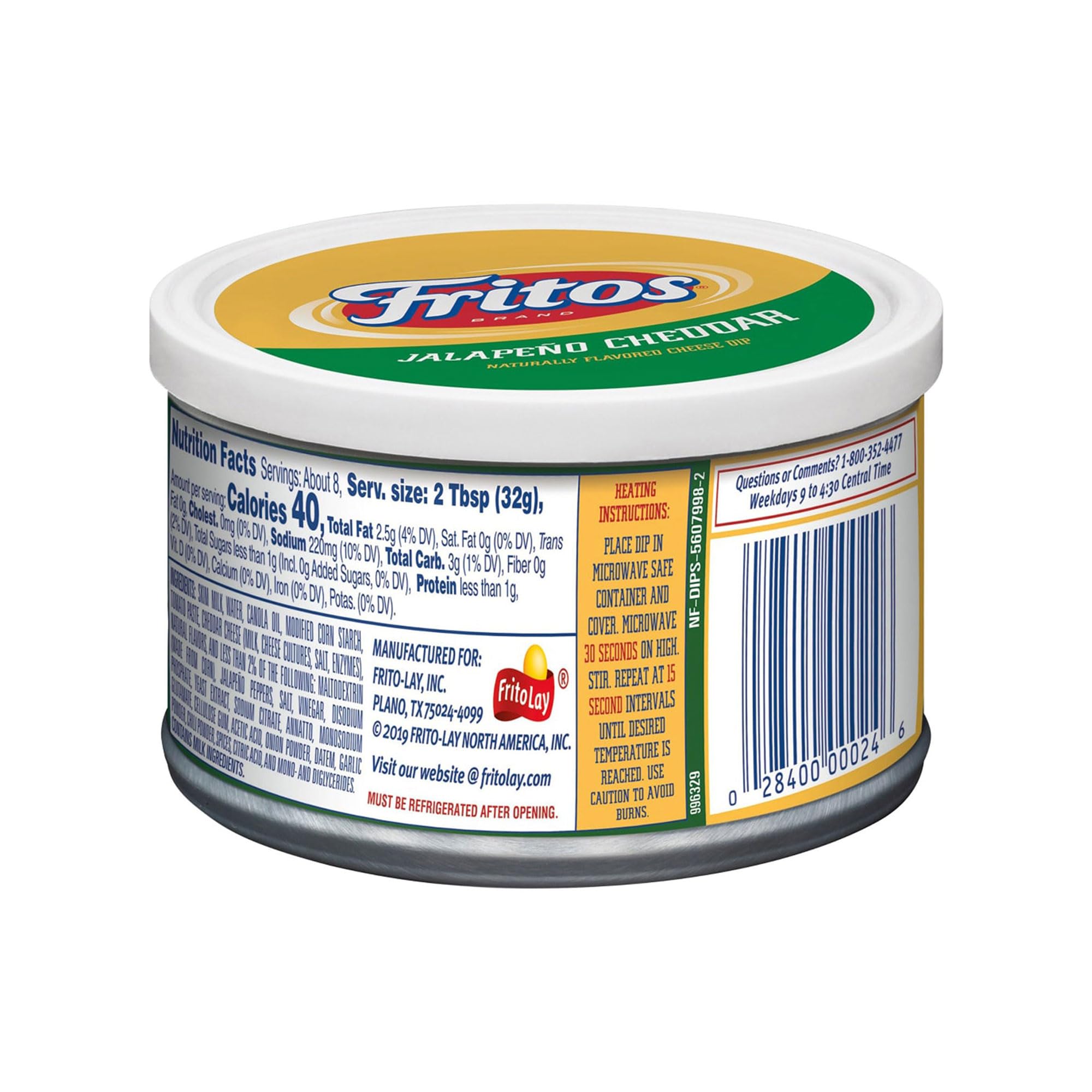 Fritos Dips, Jalepeno Cheddar Dip, 9 oz