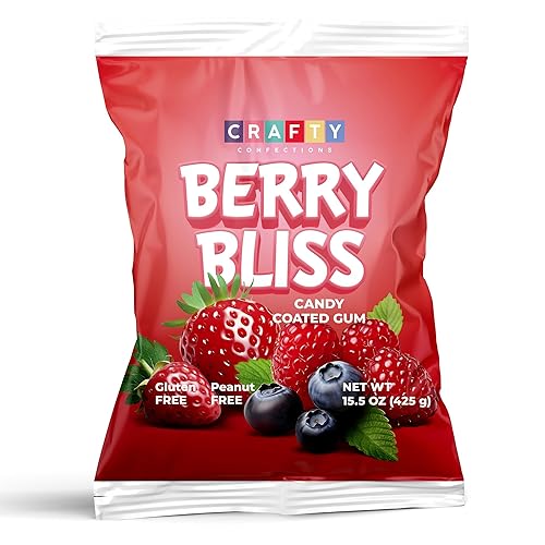 Razzles Candy Gum - 15 OZ Bag of Fruit-Flavored Chewing Bubble Gum - 318 pcs Vending Machine Refill Bulk Candy Coated Chewing Gum for Kids & Adults