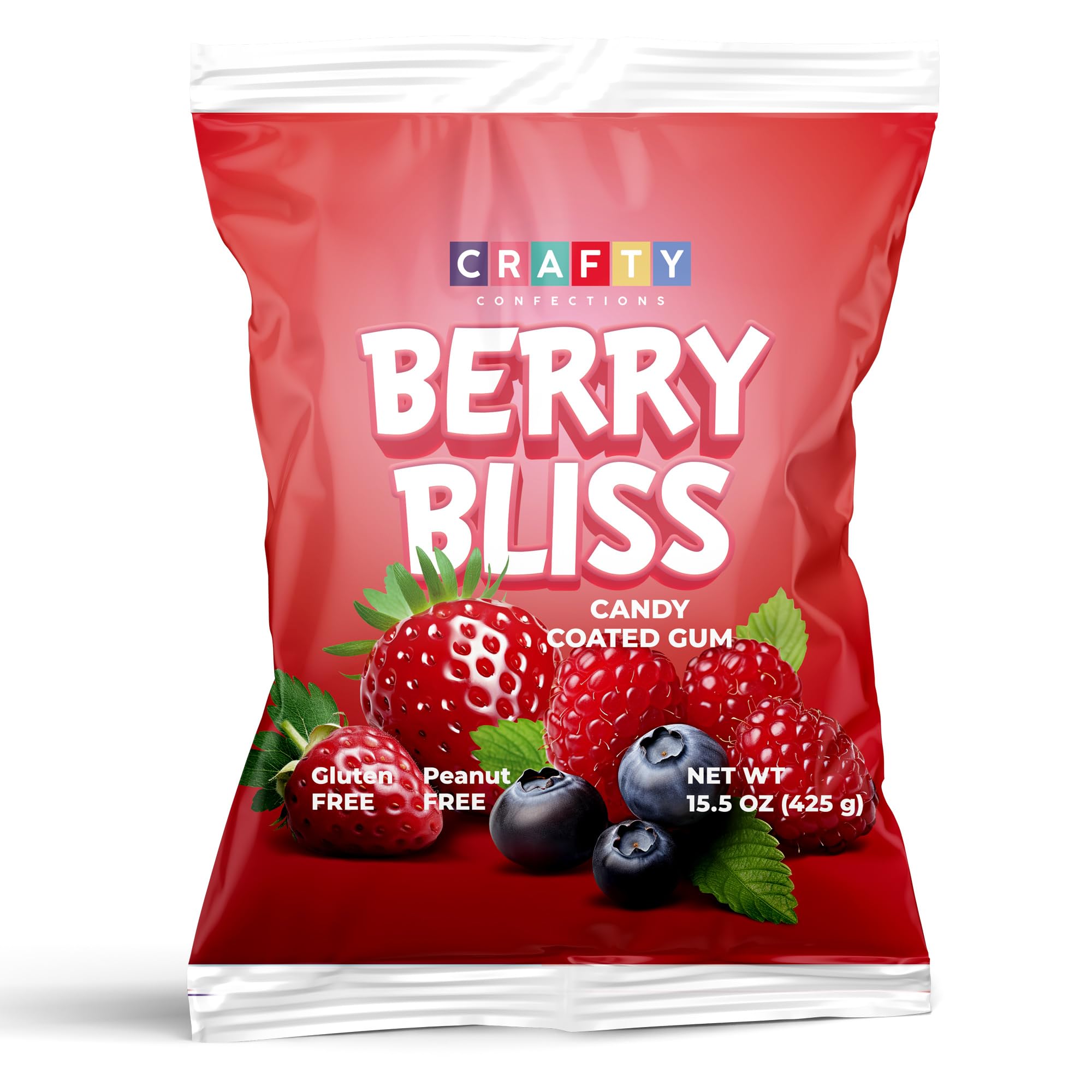 Razzles Candy Gum - 15 OZ Bag of Fruit-Flavored Chewing Bubble Gum - 318 pcs Vending Machine Refill Bulk Candy Coated Chewing Gum for Kids & Adults