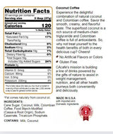 CAcafe Coconut Coffee, Coconut Infused Colombian Coffee, Creamy Drink Mix, Make Iced or Hot, Packed with Antioxidants, Natural Energy, and Stress