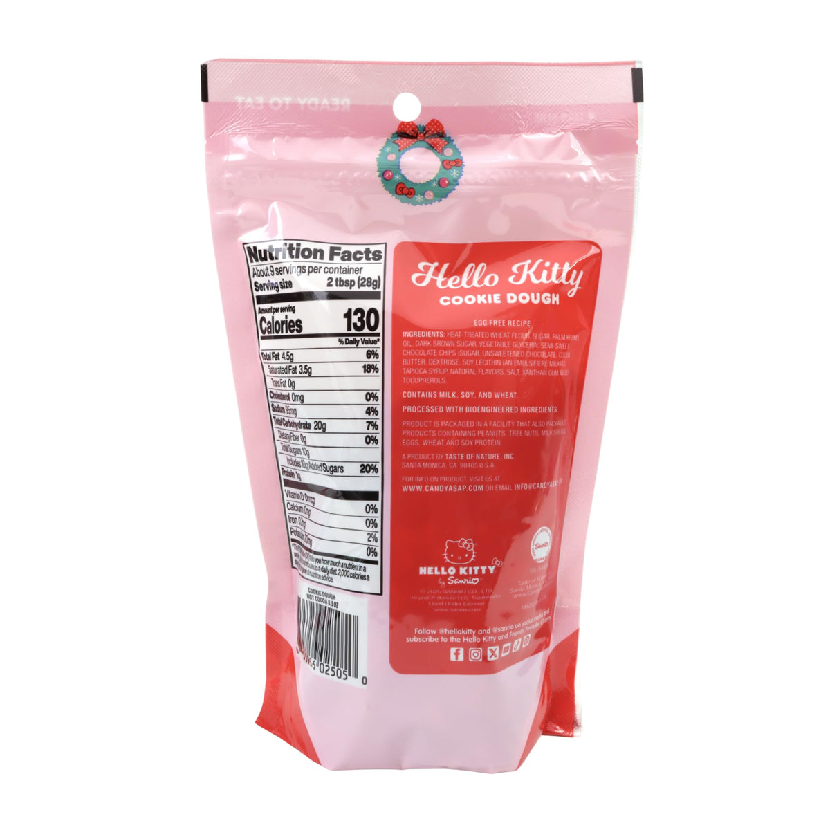 Hello Kitty Cookie Dough Bites, Hot Cocoa Flavored, Valentine's Day Candy Gift, Resealable Bag, 8.5 Ounces