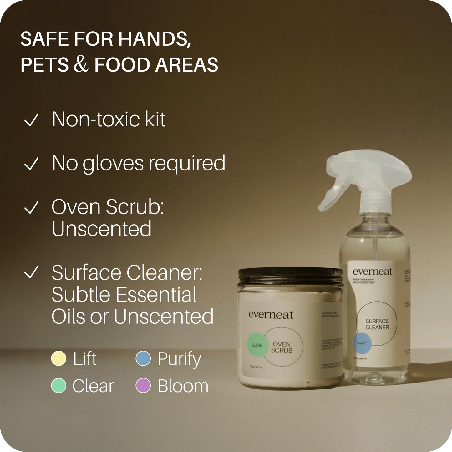 Everneat Oven Cleaning Kit: Natural Oven Cleaner and Kitchen Cleaner | Heavy Duty | Grill, Cooktop, Rack | Fume-free| Non-toxic | Safe to Clean All