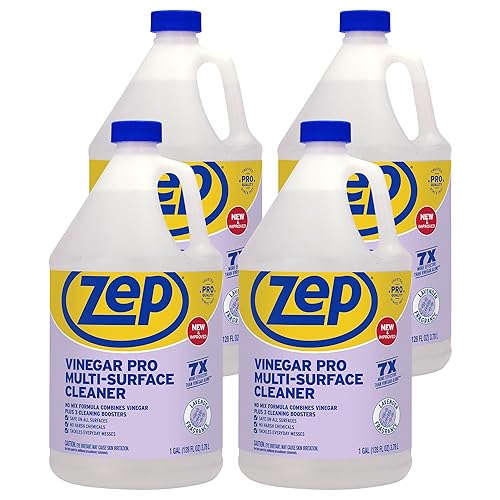 Zep All-Purpose Cleaner With Vinegar - 1 Gallon (Case of 4) R48410 - Gentle for Everyday Use