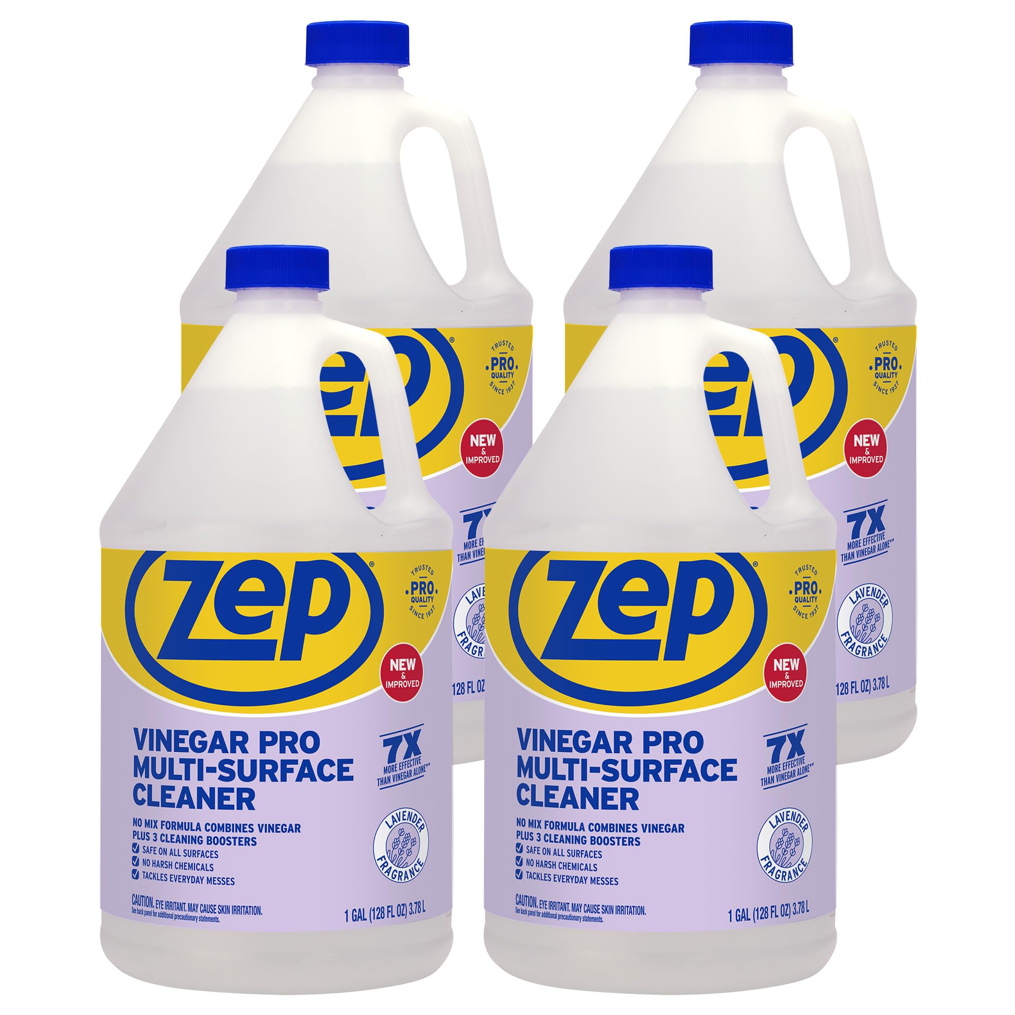 Zep All-Purpose Cleaner With Vinegar - 1 Gallon (Case of 4) R48410 - Gentle for Everyday Use