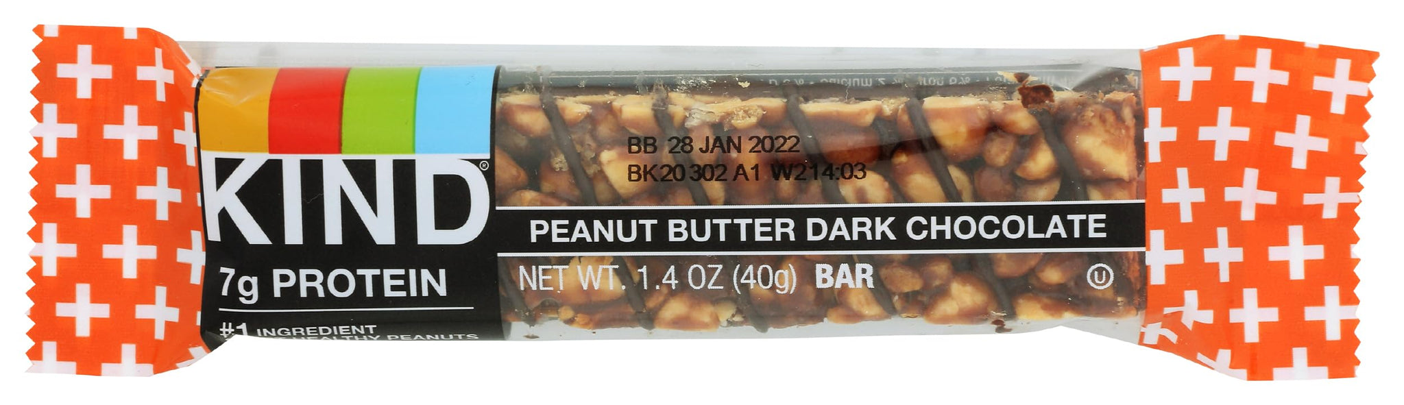 Kind Peanut Butter Dark Chocolate + Protein Bar, Gluten Free, 1.4 Ounces (Pack Of 12)