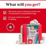 David’s Cookies Ideal Thank You Gift for Everyone - Butter Pecan Meltaways Cookies with Crunchy Pecans and Powdered Sugar - Premium Fresh Ingredients