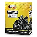 Ruffies Pro 1124912 39 Gallon Black Lawn & Leaf Bags 40 Count