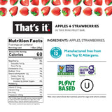 That's it. Mini Fruit Bars (Variety 35 Pack) No Sugar Plant-Based, Vegan & Gluten Free, Breakfast Bar, Paleo, for Children, Non GMO, Fiber (7