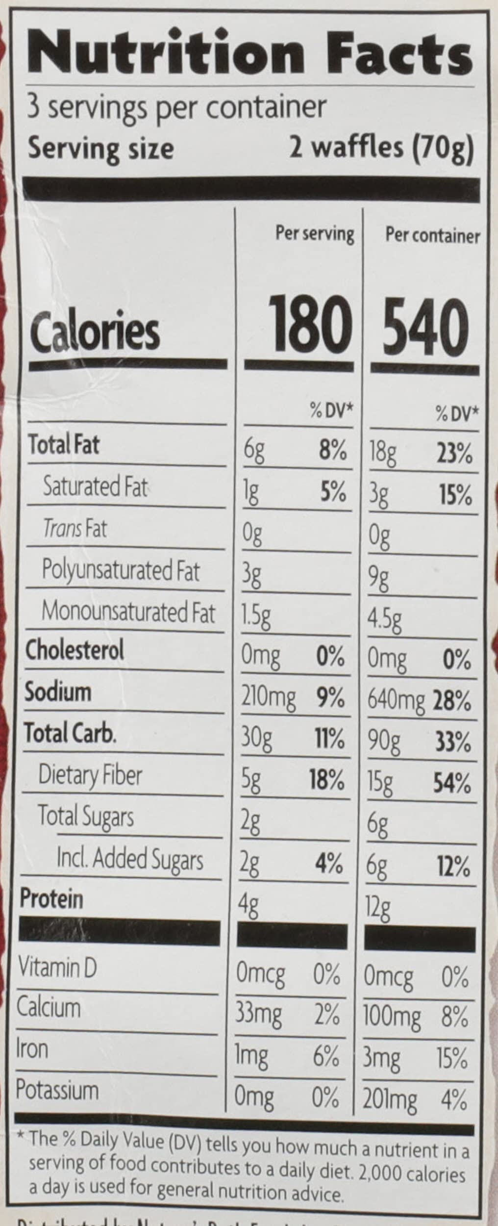 Natures Path Waffle Honey Ancient Grains, 7.4 oz