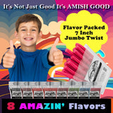 Amish Good Gourmet Licorice Twist Candy - Premium Sweet & Chewy Treat, Watermelon Jumbo Licorice Twist Perfect Snack Under 100 Calories