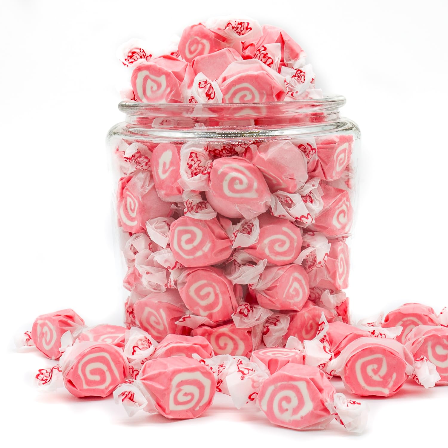 Salt Water Taffy Cinnamon Flavor 1 lb - Individually Wrapped, Old Fashioned, Bulk Bag, Gluten Free