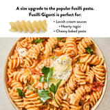 DeLallo Giant Fusilli Pasta, Curly Long Spiral Noodles, Vegan, Kosher, Non-GMO, Made in Italy with 100% Durum Wheat Semolina, Bronze Cut, 16 oz Bag
