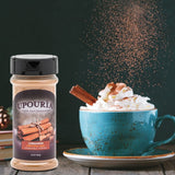 Sunny Sky Upouria Coffee Topping Variety Pack - Chocolate, Cookies N Cream, French Vanilla and Cinnamon with Brown Sugar - 5.5 Ounce Shakeable Topping