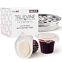 TrueVine Elements Cup - Prefilled Communion Cups and Wafer Set, Offset Tabs, Juice & Crispy Wafer, Sealed for Freshness, Holy Communion Bread