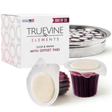 TrueVine Elements Cup - Prefilled Communion Cups and Wafer Set, Offset Tabs, Juice & Crispy Wafer, Sealed for Freshness, Holy Communion Bread