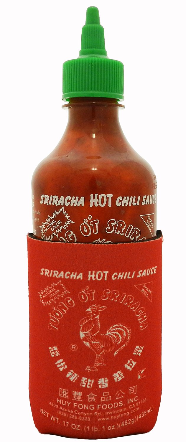 FancyPants FunTime Huy Fong Sriracha Hot Chili Sauce Officially Licensed Insulated Can Cooler (Size - 12 oz.) - Great Hot Sauce Lover Gift!