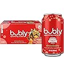 bubly Sparkling Water, The Super Mario Galaxy Movie Strawberry, Zero Sugar & Zero Calories, 12 Fl Oz Cans (Pack of 8), Packaging May Vary