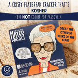 The Matzo Project Crispy Matzo Flats, Flatbread Crackers Sprinkled with (Almost) Everything, Vegan, Nut Free, All Natural, 3-Pack., 5.5 oz. Each