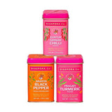 Diaspora Spice Co. Spice Trio Gift Set - Pragati Turmeric, Aranya Black Pepper & Guntur Sannam Chili - Premium Single-Origin Indian Spices for Cooking