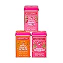 Diaspora Spice Co. Spice Trio Gift Set - Pragati Turmeric, Aranya Black Pepper & Guntur Sannam Chili - Premium Single-Origin Indian Spices for Cooking
