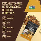 Inrive High Protein Chocolate Coconut Crunch Gluten Free Granola, Keto, Soy-Free, Kosher, No Added Sugar, Vegan, Non-GMO, 1.2 oz Snack Size, 12 Pack